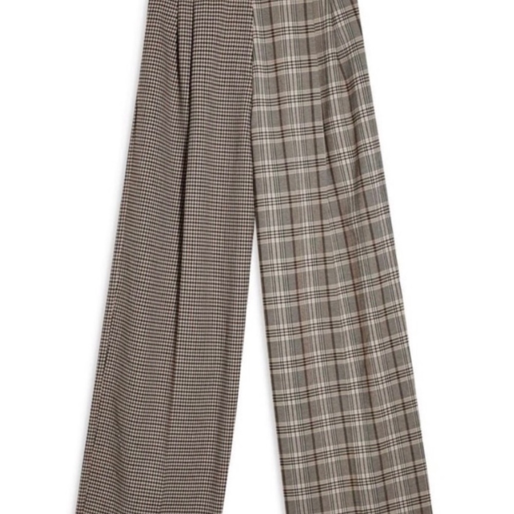 TopShop Mixed Check Split Trousers